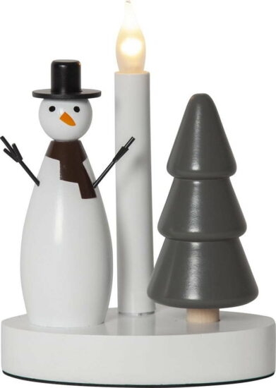 Černo-bílá světelná dekorace s vánočním motivem Christmas