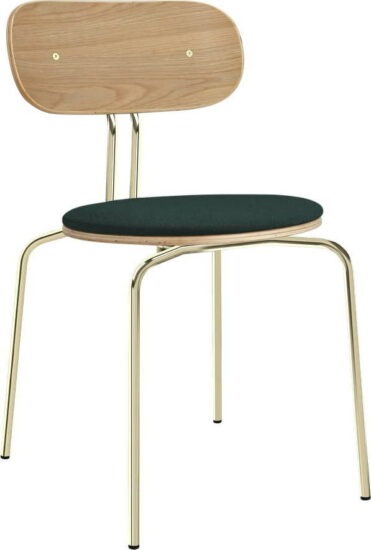 Jídelní židle v tmavě zeleno-zlaté barvě