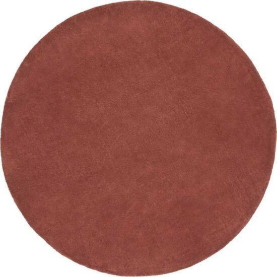 Kulatý koberec v cihlové barvě ø 120