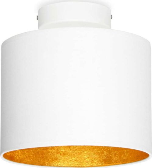 Bílé stropní svítidlo s detailem ve zlaté barvě Sotto