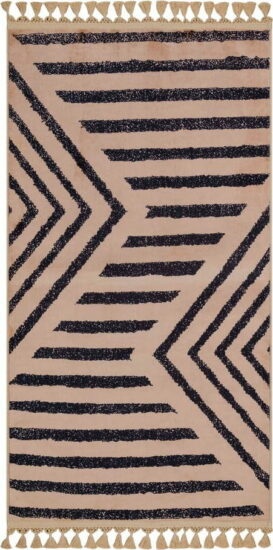 Béžový pratelný koberec běhoun 300x100