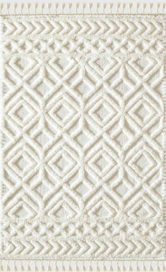 Béžový koberec 170x120 cm Shaggy