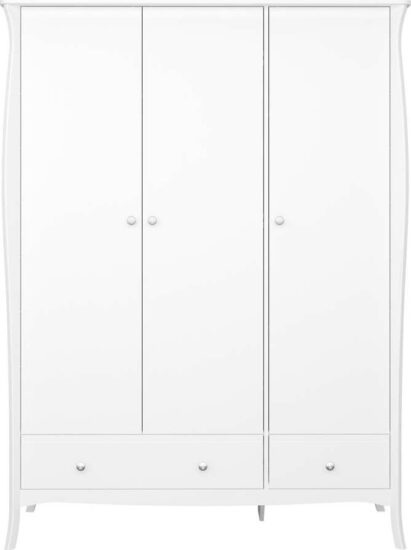 Bílá šatní skříň 143x192 cm