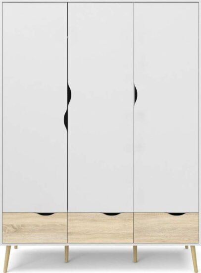 Bílá šatní skříň 147x200 cm