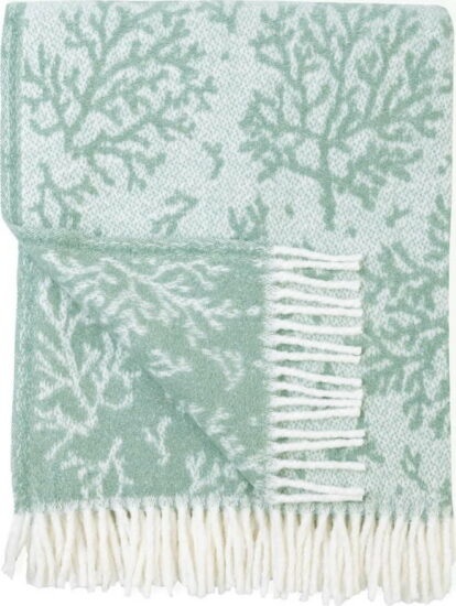 Zelený pléd s podílem bavlny Euromant Coral