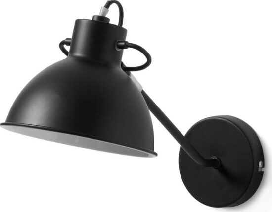 Černá nástěnná lampa Kave