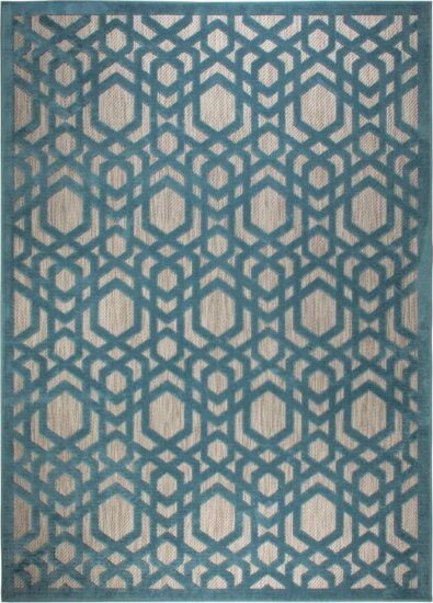 Modrý venkovní koberec běhoun 150x80 cm