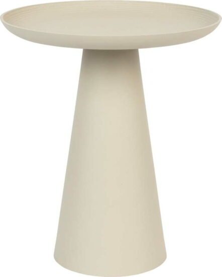 Béžový hliníkový odkládací stolek White Label