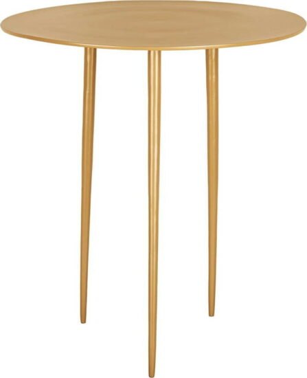Hořčicově žlutý kovový odkládací stolek Leitmotiv