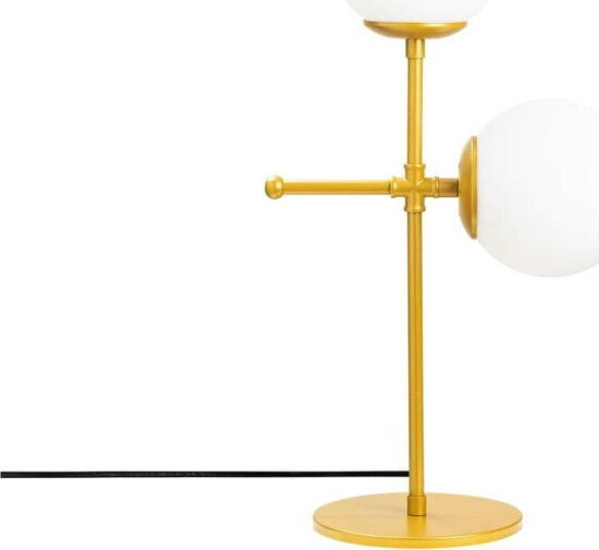 Stolní lampa ve zlato-bílé barvě