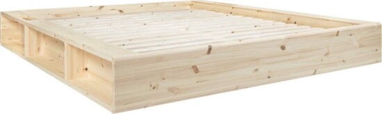 Dvoulůžková postel z borovicového dřeva s roštem 180x200