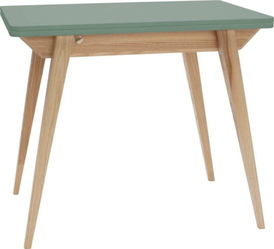 Rozkládací jídelní stůl se zelenou deskou 65x90