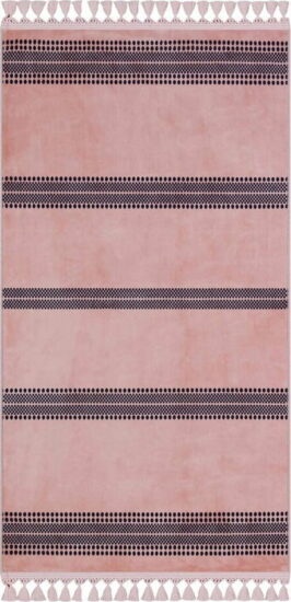 Růžový pratelný koberec 120x80 cm