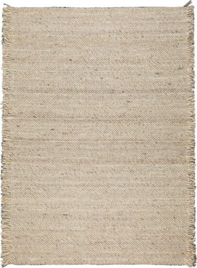 Béžový vlněný koberec Zuiver