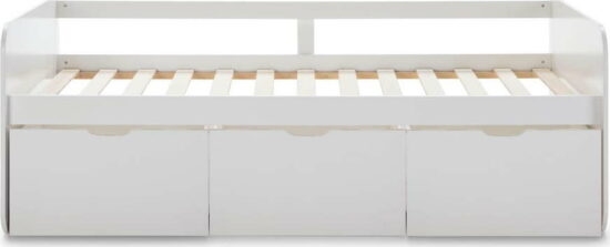 Bílá dětská postel s úložným prostorem 90x190