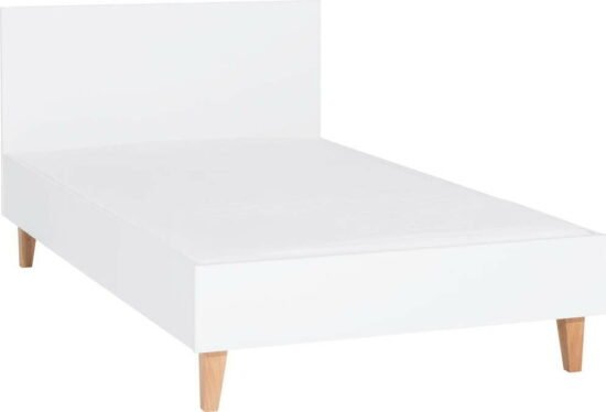 Bílá jednolůžková postel Vox