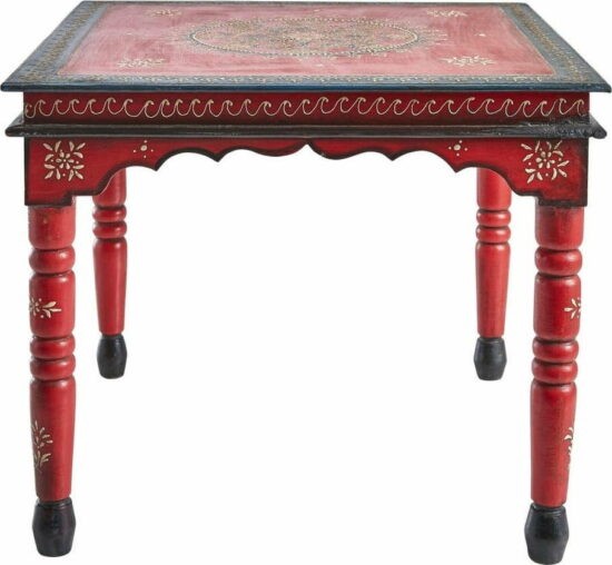 Červený konferenční stolek z mangového