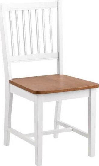 Hnědo-bílá jídelní židle z kaučukového