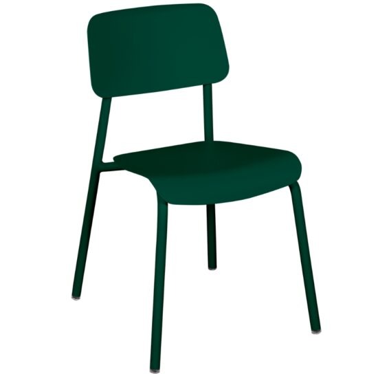 Tmavě zelená hliníková zahradní židle