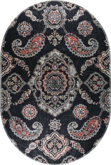 Černý pratelný koberec 160x230 cm