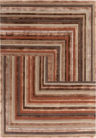 Vlněný koberec v cihlové barvě 160x230 cm