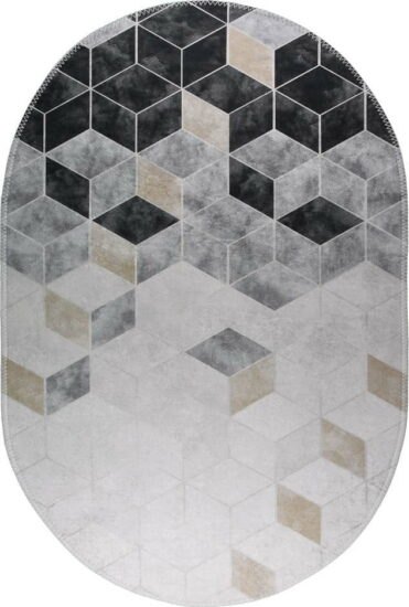 Bílo-šedý pratelný koberec 160x230 cm