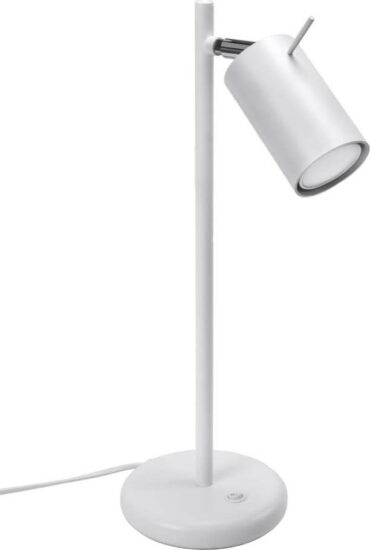 Bílá stolní lampa (výška 43 cm)