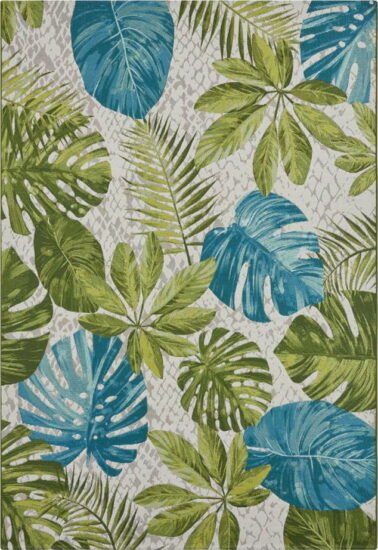 Zeleno-tyrkysový venkovní koberec 180x120 cm Flair