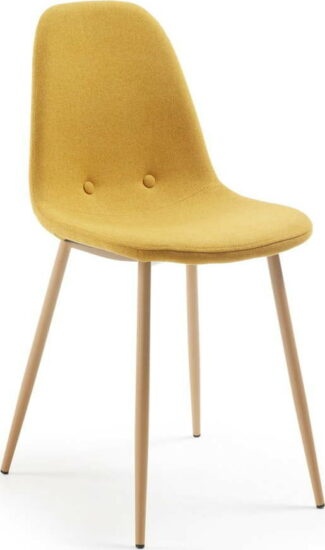 Hořčicově žlutá jídelní židle Kave