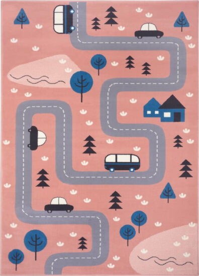 Růžový dětský koberec 160x220 cm Adventures