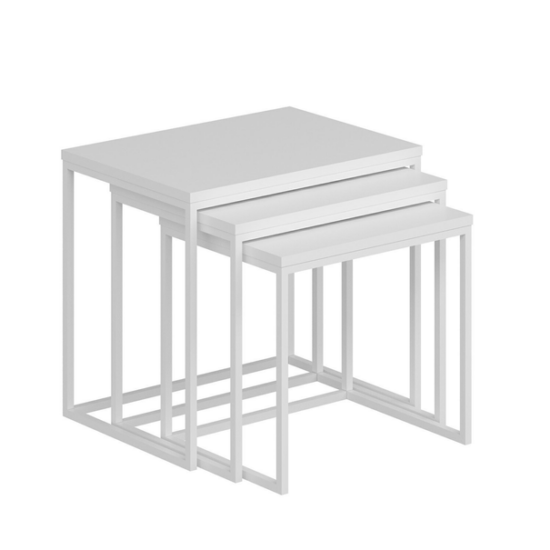 Přístavný stolek EVIA bílá