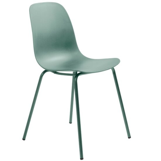 Zelená plastová jídelní židle Unique