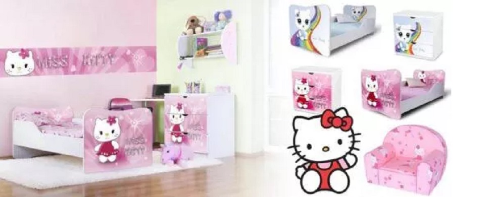 Roztomilý dětský nábytek Hello Kitty rozzáří dívčí pokojíček