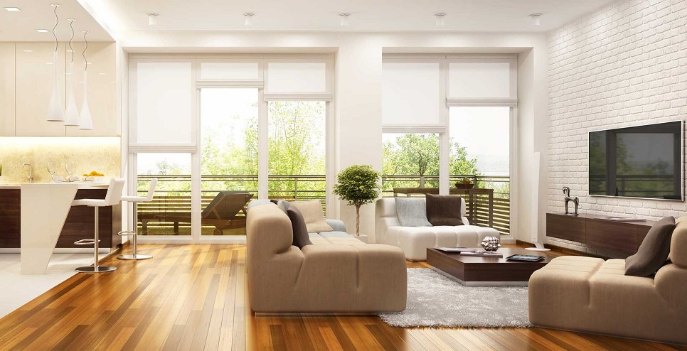 Moderně zařízený obývací pokoj: čím méně, tím lépe!